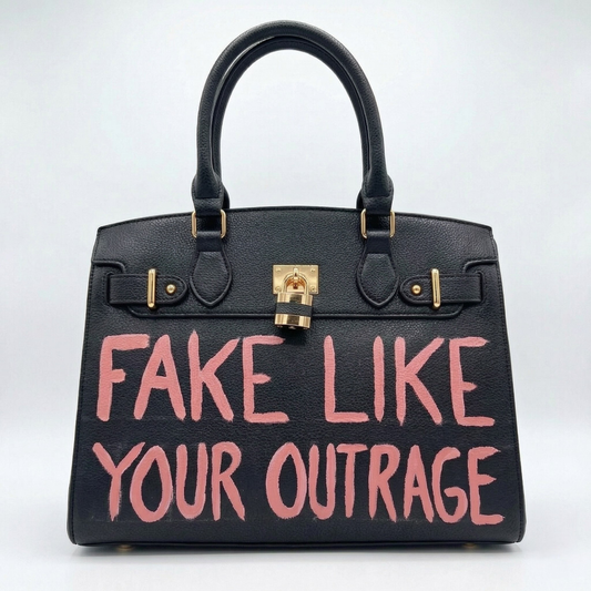 Fake Like Your Outrage - Black and Pink