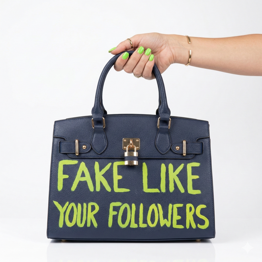 Fake Like Your Followers - Navy and Lime